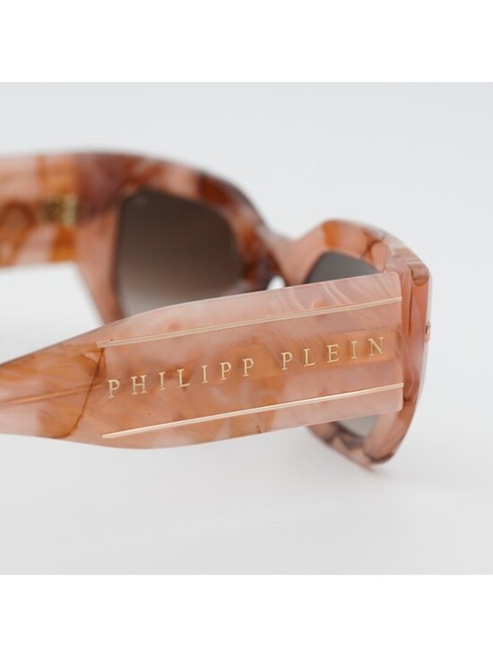 Philipp Plein SPP066M 06Z8 Sunglasses Opaline Geometric Frame, Grey Lenses main image 9